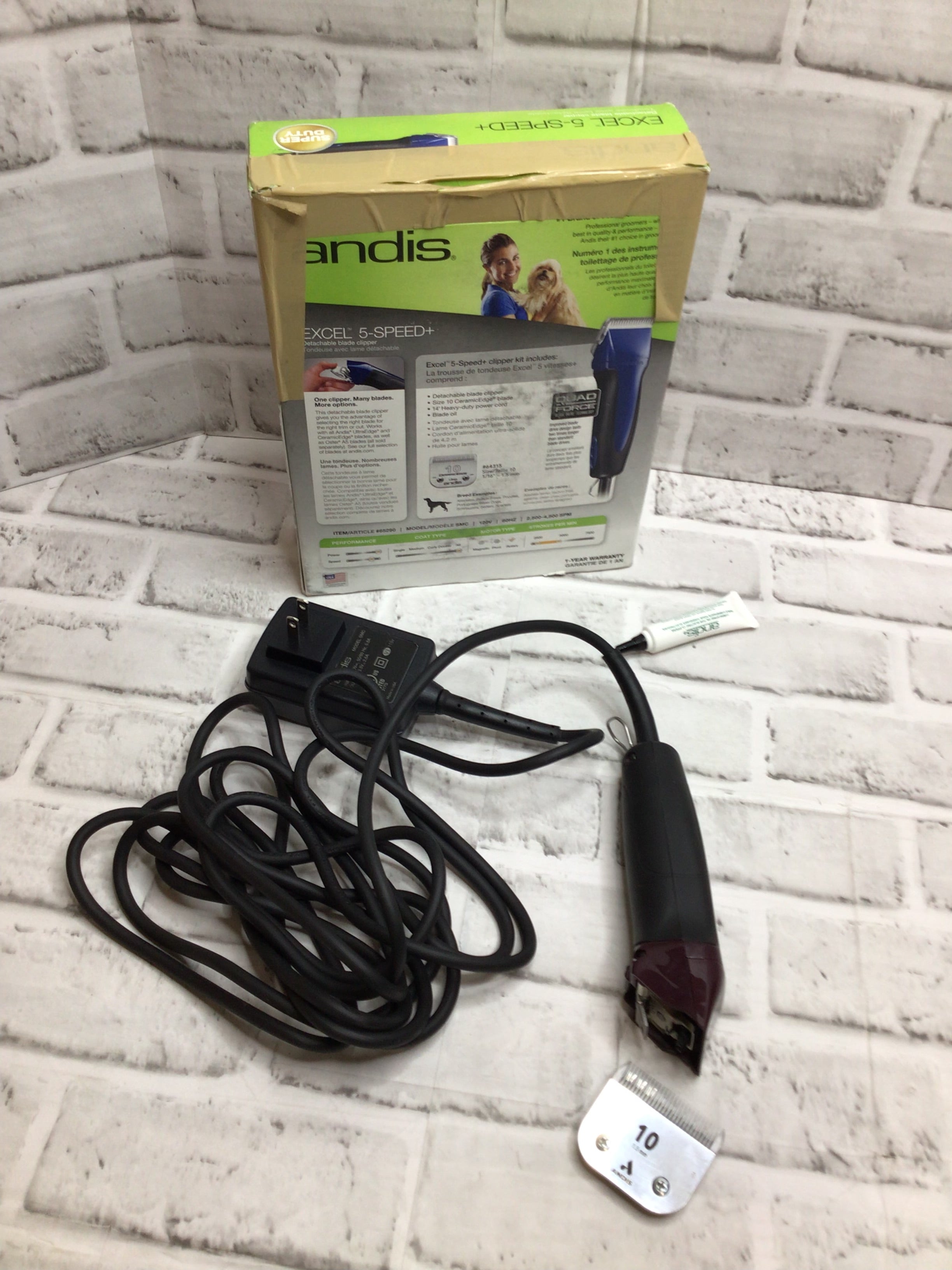 Andis 65290 Excel 5-Speed Pro Grade Detachable Blade Clipper (8088187044078)